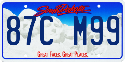 SD license plate 87CM99