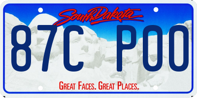 SD license plate 87CP00