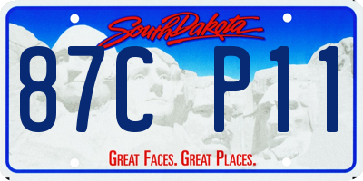 SD license plate 87CP11