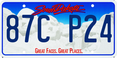SD license plate 87CP24