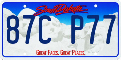 SD license plate 87CP77