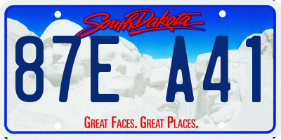 SD license plate 87EA41