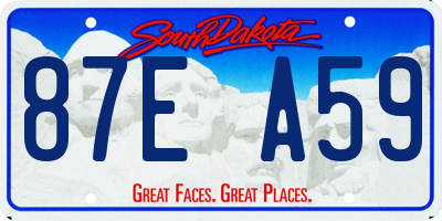 SD license plate 87EA59