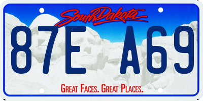 SD license plate 87EA69