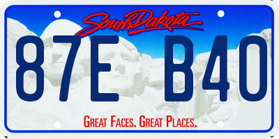 SD license plate 87EB40