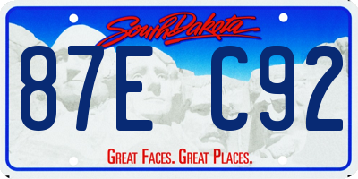 SD license plate 87EC92