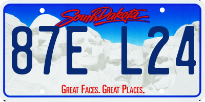SD license plate 87EL24