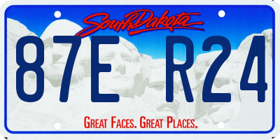 SD license plate 87ER24