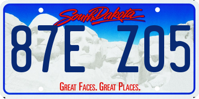 SD license plate 87EZ05