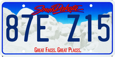 SD license plate 87EZ15