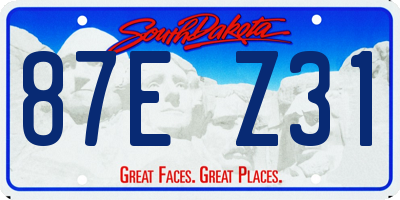 SD license plate 87EZ31