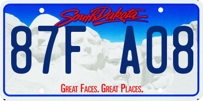 SD license plate 87FA08