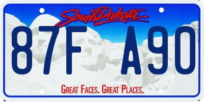 SD license plate 87FA90