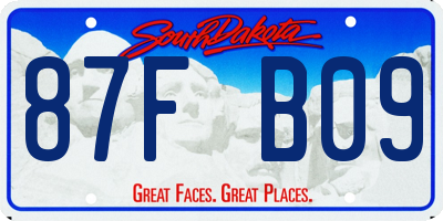 SD license plate 87FB09