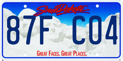 SD license plate 87FC04