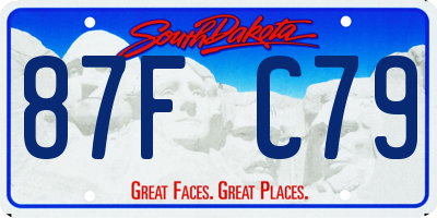 SD license plate 87FC79