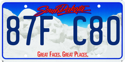 SD license plate 87FC80