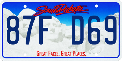 SD license plate 87FD69