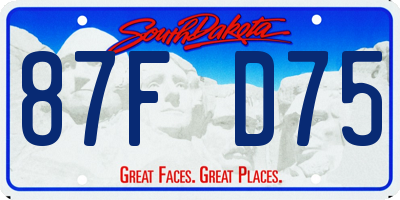 SD license plate 87FD75