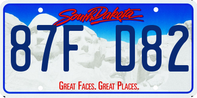 SD license plate 87FD82