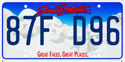 SD license plate 87FD96