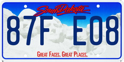 SD license plate 87FE08