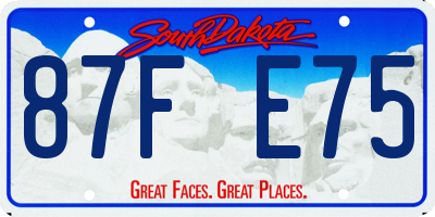 SD license plate 87FE75