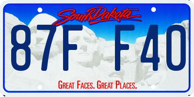SD license plate 87FF40