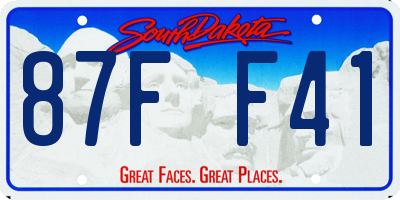 SD license plate 87FF41