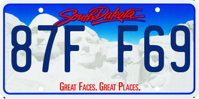 SD license plate 87FF69