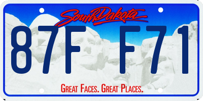 SD license plate 87FF71