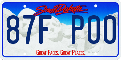 SD license plate 87FP00