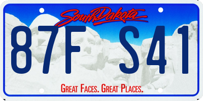 SD license plate 87FS41