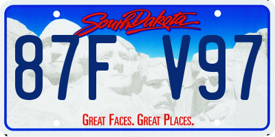 SD license plate 87FV97