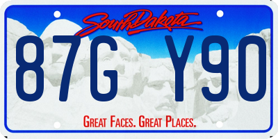 SD license plate 87GY90