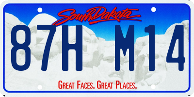 SD license plate 87HM14