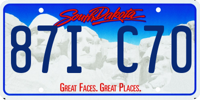 SD license plate 87IC70