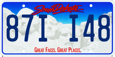 SD license plate 87II48