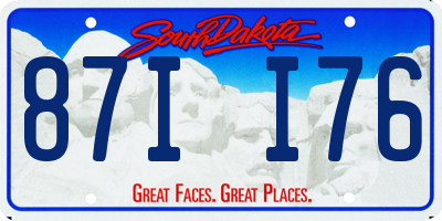 SD license plate 87II76