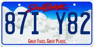 SD license plate 87IY82