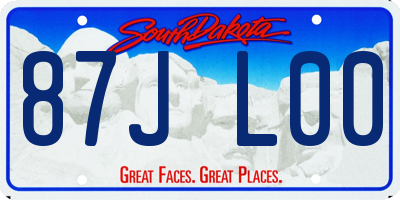 SD license plate 87JL00