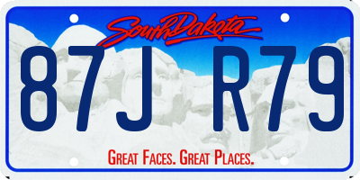 SD license plate 87JR79
