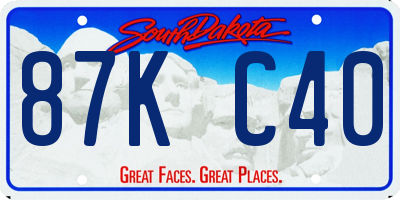 SD license plate 87KC40