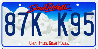 SD license plate 87KK95
