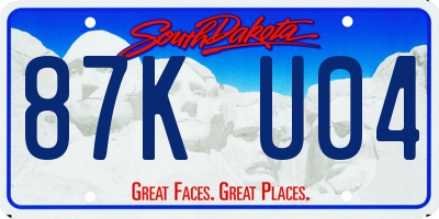 SD license plate 87KU04
