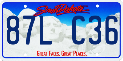 SD license plate 87LC36