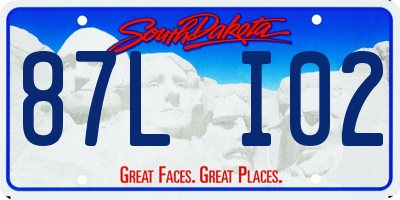 SD license plate 87LI02