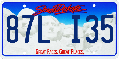 SD license plate 87LI35