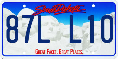 SD license plate 87LL10