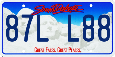 SD license plate 87LL88